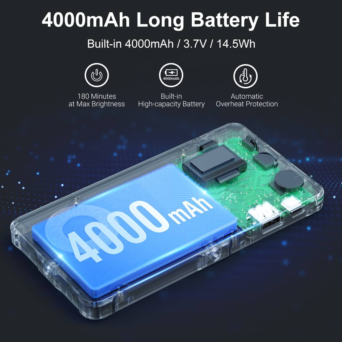 4000mAh long-lasting rechargeable battery for optometry devices at Monalisa Store.