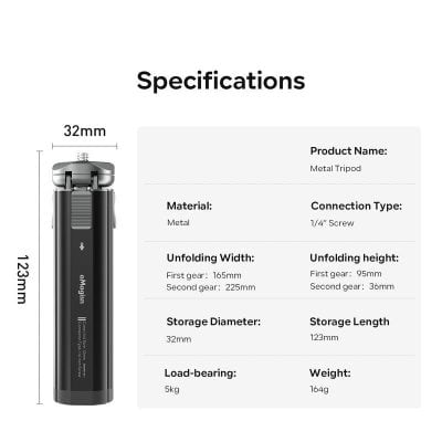 Premium metal tripod for optical and photography use, featuring adjustable height, sturdy design, and compact storage; ideal for professional and amateur photographers.