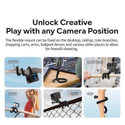 Tree branch camera mount for outdoor photography.