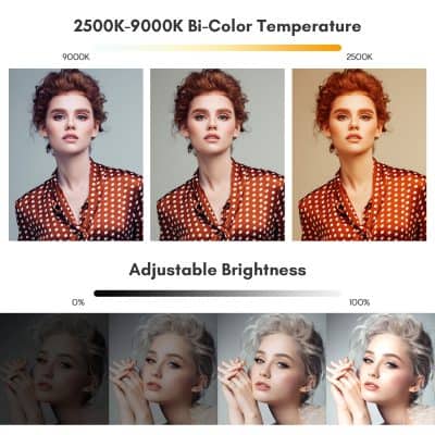 Bright, adjustable indoor lighting for photography and beauty shots at Monalisa Medical Store.