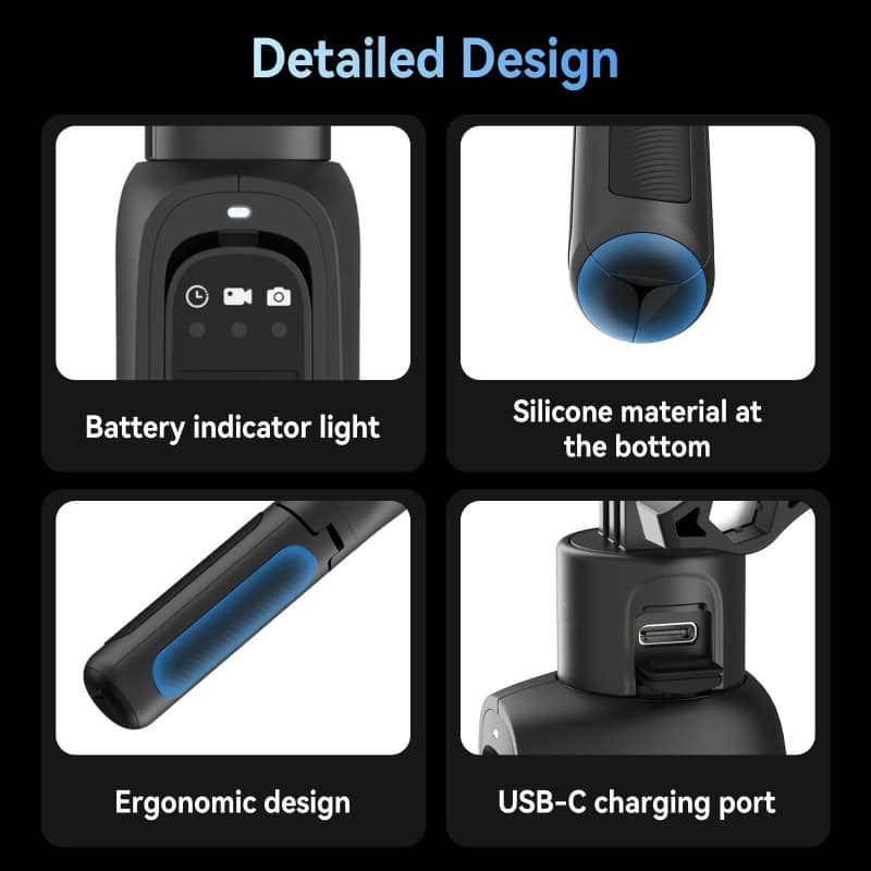 Battery indicator light signals power status for optical devices.