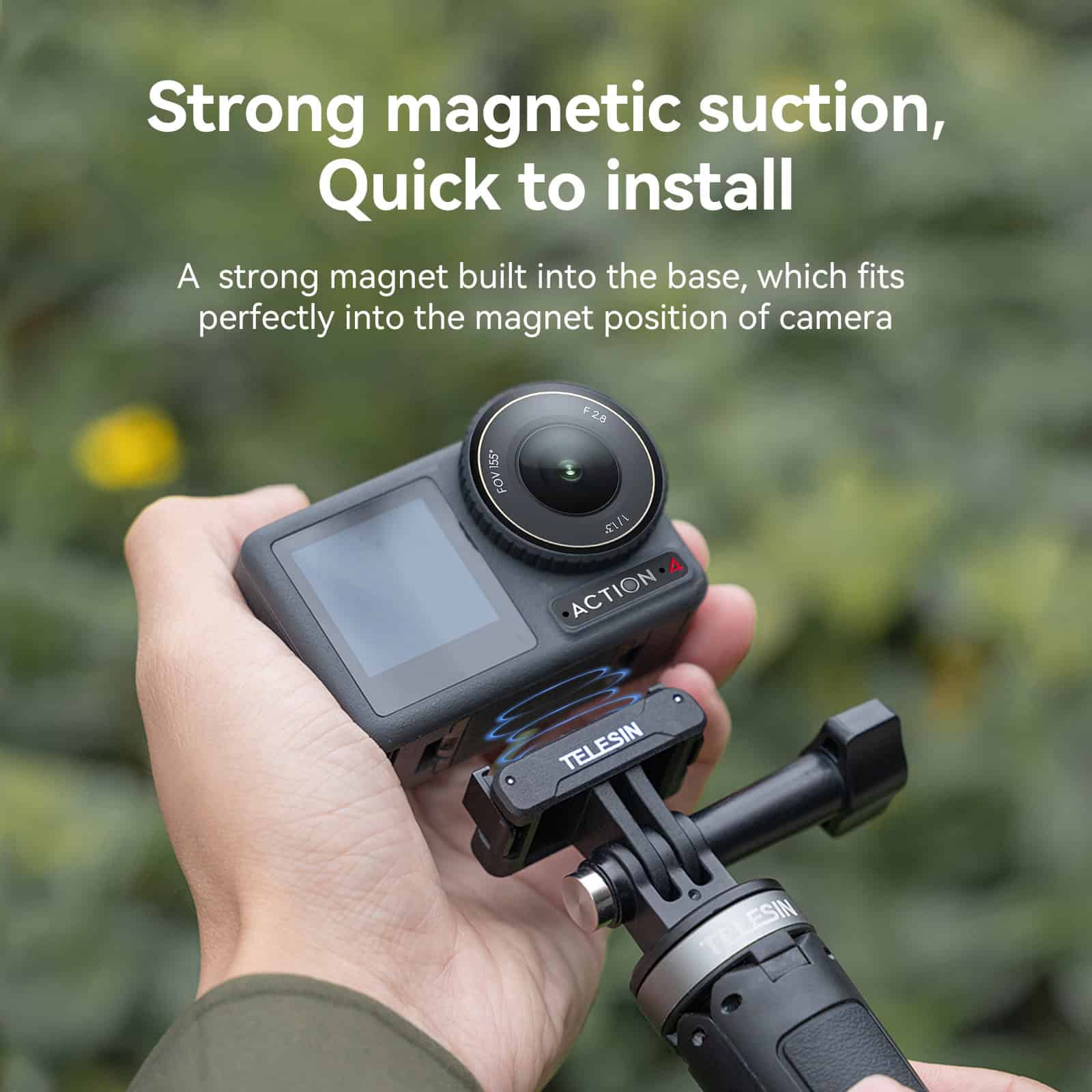 High-quality magnetic camera mount with quick installation, featuring a strong magnet for secure attachment and easy adjustments, ideal for optometry and medical camera setups.