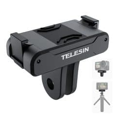 High-quality Telesin camera mount for action cameras, compatible with various models for stable footage. Perfect accessory for outdoor photography, vlogging, and professional video recording.