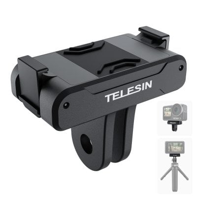 High-quality Telesin camera mount for action cameras, compatible with various models for stable footage. Perfect accessory for outdoor photography, vlogging, and professional video recording.