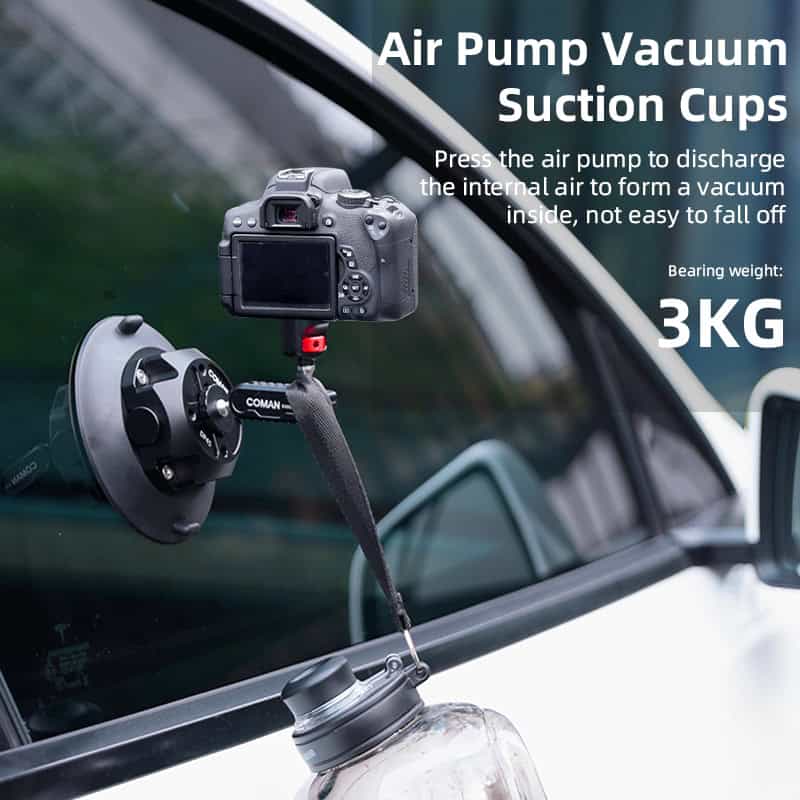 Camera mount for car dashboard, opt for durable suction cups for secure attachment, ideal for photography, videography, and GPS devices.