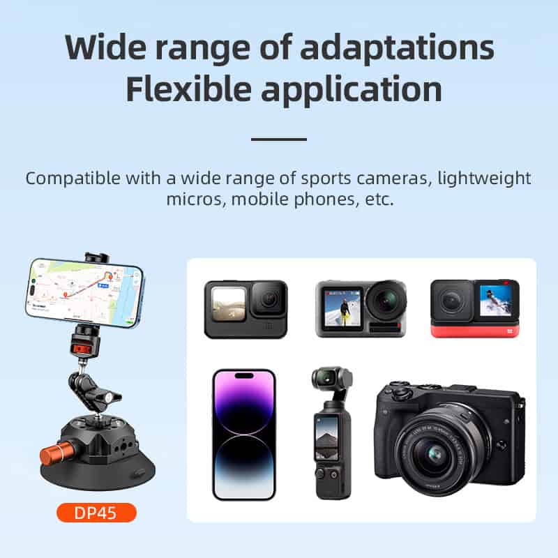 High-quality mobile and sports cameras compatible with microphones, smartphones, and action cameras; versatile camera accessories for photography and videography.