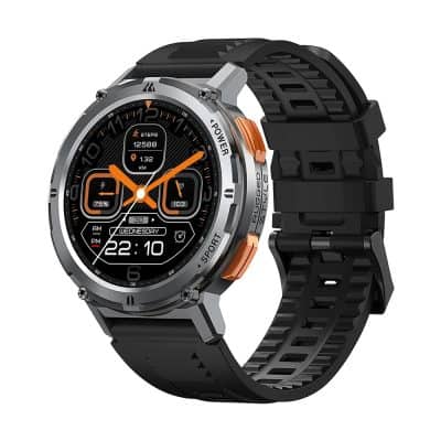 High-tech sports smartwatch with rugged design, GPS, heart rate monitor, and activity tracking, perfect for fitness enthusiasts and outdoor adventurers.