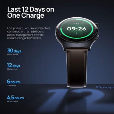 Smartwatch with long battery life, perfect for tracking daily activities and health metrics, ideal for fitness enthusiasts and professionals.