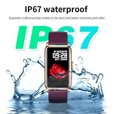 IP67 waterproof smart watch with digital display, fitness tracking, and water-resistant features suitable for active lifestyles. Perfect for health-conscious users.