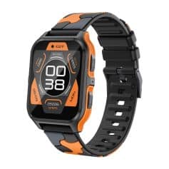 Smart sports watch with digital display, heart rate monitor, and fitness tracking features, perfect for active lifestyles.