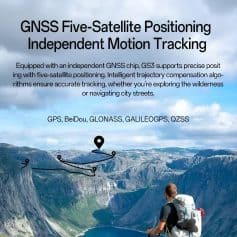 GNSS five-satellite positioning system for accurate navigation and outdoor exploration, featuring independent GPS, BeiDou, GLONASS, Galileo, and QZSS satellite support.