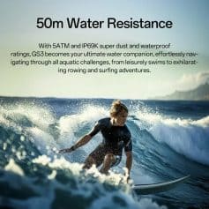 Waterproof water-resistant surf wetsuits for men and women, suitable for swimming, surfing, and water sports, featuring 50m water resistance and IP69K dustproof ratings at Monalisa Store.