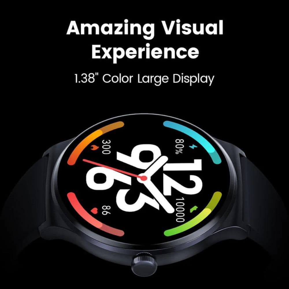 Modern smartwatch display showcasing vibrant, colorful health and activity tracking features, ideal for fitness enthusiasts and tech-savvy users seeking stylish wearable devices.