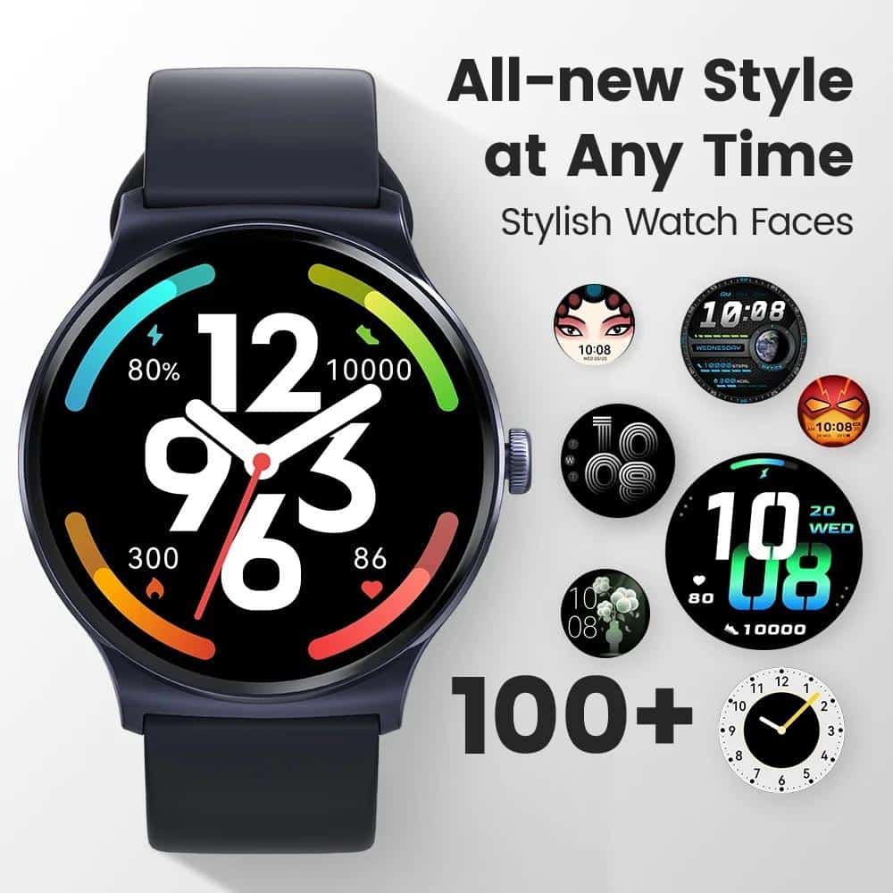 Smartwatch with customizable faces and health tracking features, available at Monalisa Store.