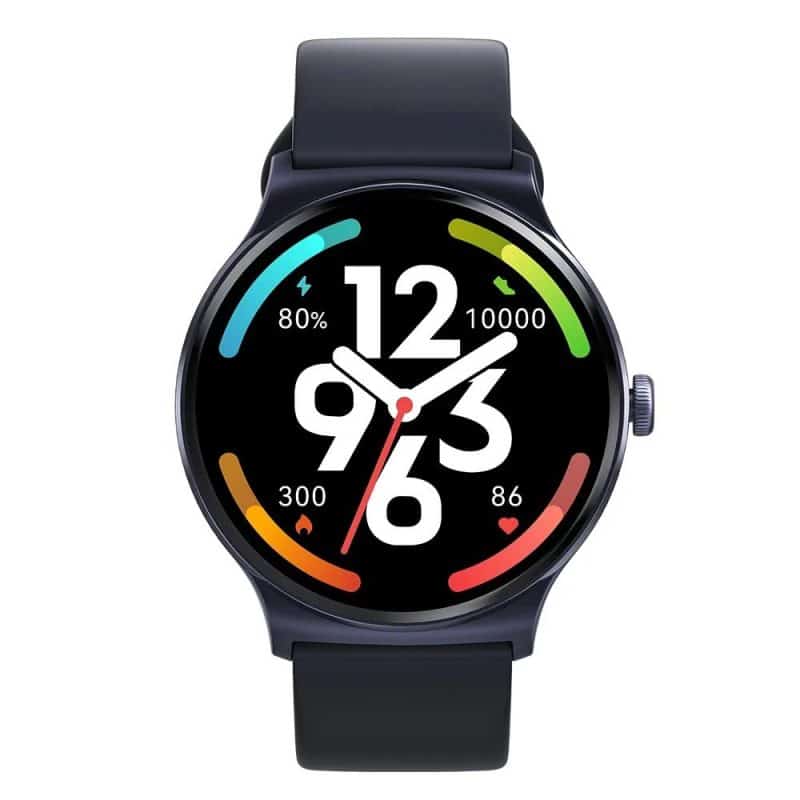 Modern smart watch with health tracking features, digital display, and fitness metrics, ideal for health-conscious individuals seeking stylish wearable technology.
