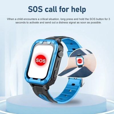 Child SOS child emergency watch with SOS call button for quick help during critical situations. Features durable design, easy-to-use interface, and reliable location tracking for child safety.