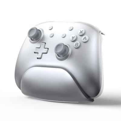 Wireless gaming controller with ergonomic design for Nintendo Switch, featuring twin thumbsticks, D-pad, and action buttons. Perfect for enhancing gaming experience and performance.