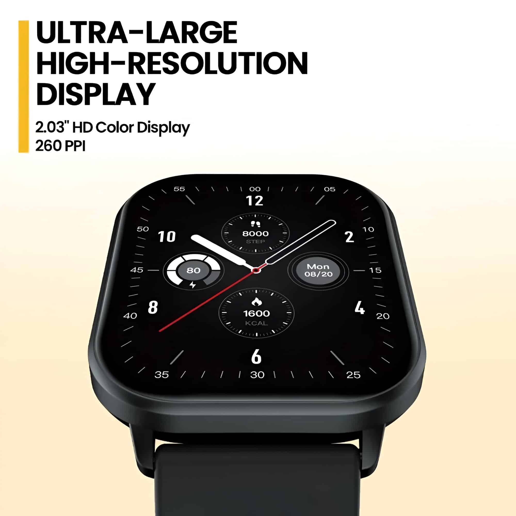 Smartwatch display with health and fitness tracking features, high-resolution touchscreen, and stylish design for modern lifestyle and wellness.