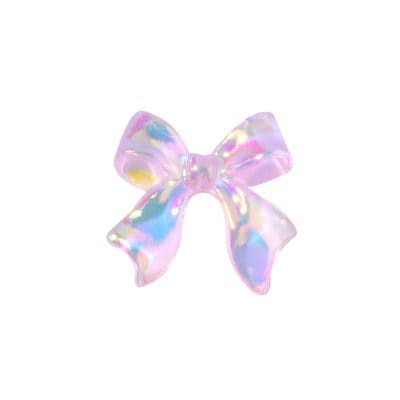 Pastel iridescent bow hair accessory, ideal for women's hair styling, available at Monalisa Store for fashionable, elegant hair decorations.