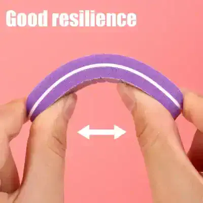 Flexible purple resistance band for strength training and physical therapy, designed to improve endurance and muscle recovery. Durable material with white stripe for added support.