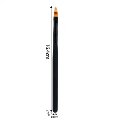 Precision makeup brush for professional cosmetic application, featuring a slim design, 16.4cm length, and synthetic bristles perfect for detailed eye, eyebrow, and contour makeup.