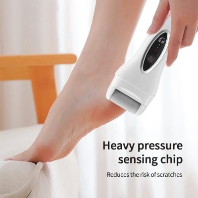 High-tech skin care device with heavy pressure sensing chip for reducing the risk of scratches, applied on the arm for skin rejuvenation and beauty treatment at Monalisa Store.