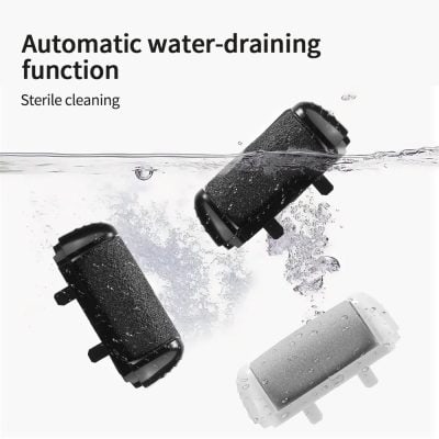Waterproof wireless Bluetooth speakers for outdoor use with automatic water-draining function. Perfect for portable audio and waterproof electronics enthusiasts.