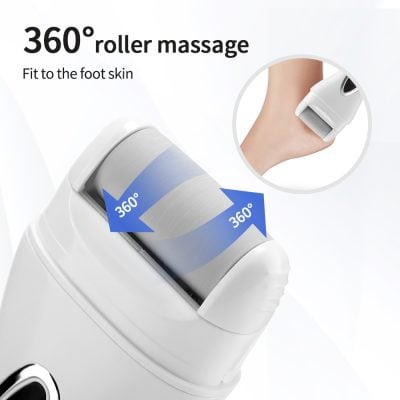 360-degree roller massage device for foot skin therapy, ideal for relaxation and skin care.
