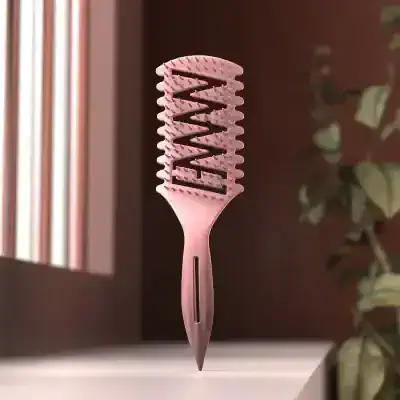 Pink scalp massage comb with multiple teeth for scalp and hair health. Ideal for scalp stimulation and promoting healthy hair growth at Monalisa Medical Store.