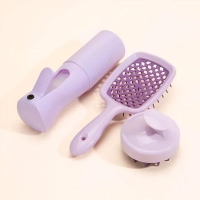 Silicone foot exfoliating scrubbers and callus remover tools in pastel purple, designed for foot care and skincare routines to remove dead skin and improve foot health.