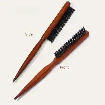 Elegant wooden hairbrushes with black bristles, designed for scalp massage and hair detangling, available at Monalisa Store for premium美容 and hair care accessories.