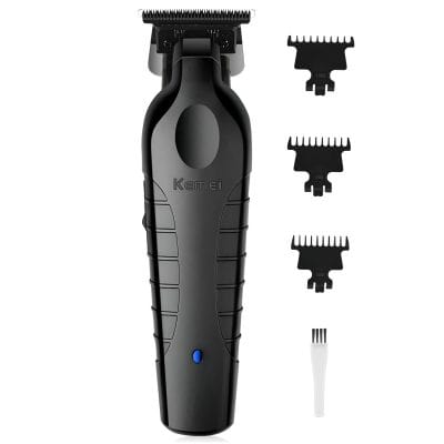 Professional hair trimmer with multiple cutting attachments for precise grooming and styling. Ideal for salons or at-home use for hair, beard, and body grooming.