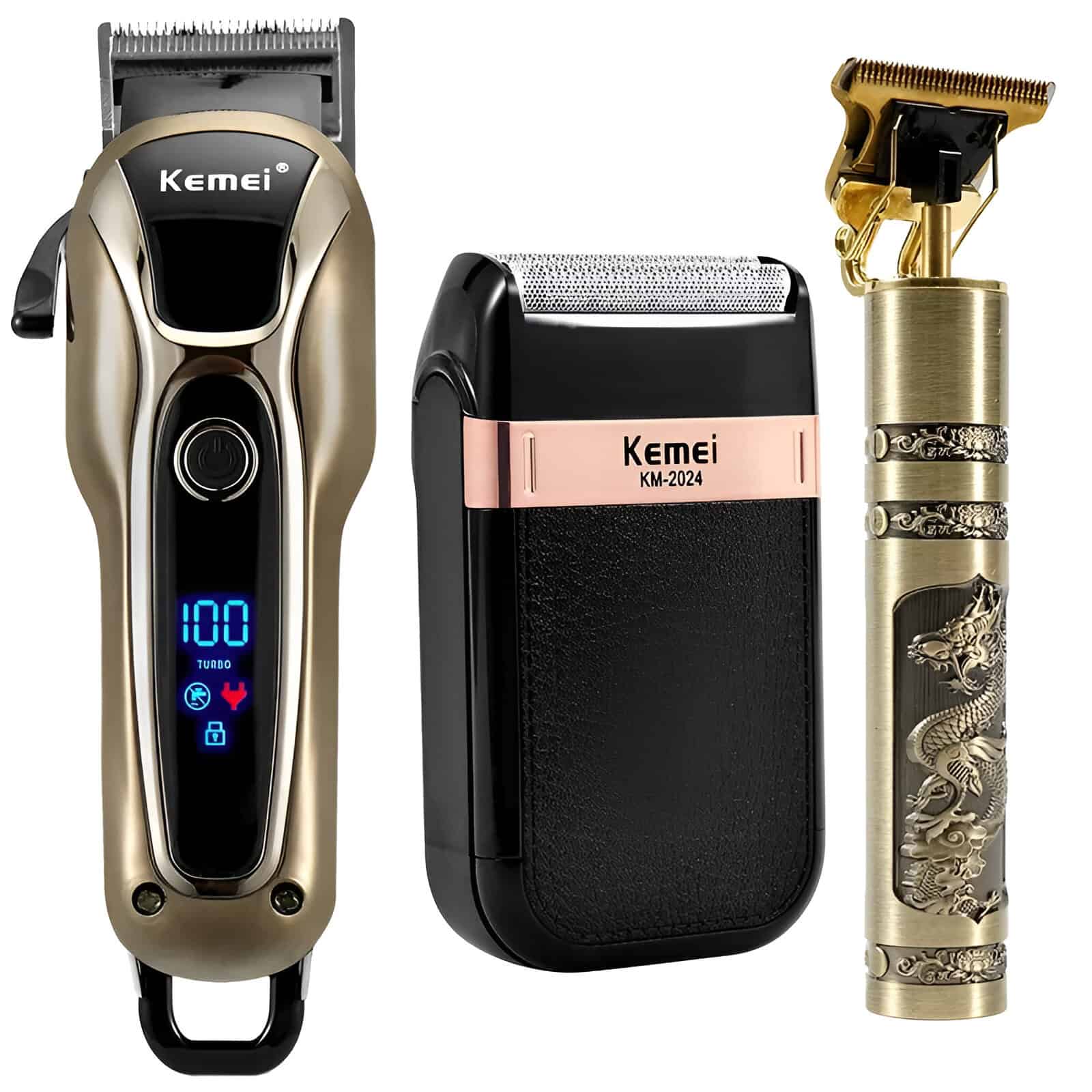 Digital electric shaver, facial grooming razor, epilator, hair trimmer for men and women, professional barber equipment, high-quality personal grooming tools.