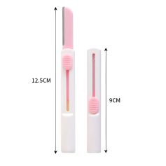 Pink and white chin and eyebrow waxing spatula with adjustable temperature control, ideal for beauty salons and skincare routines.