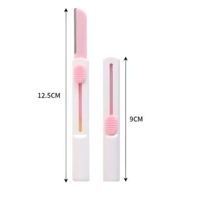 Pink and white chin and eyebrow waxing spatula with adjustable temperature control, ideal for beauty salons and skincare routines.
