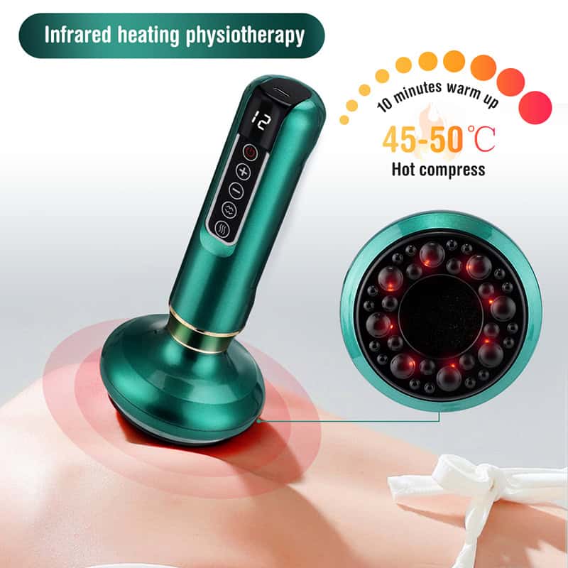 Infrared heat therapy device for pain relief and muscle relaxation, providing warm-up therapy at 45-50°C in just 10 minutes with hot compress function.