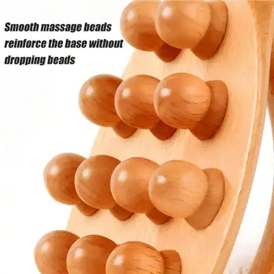 Massage therapy wooden massage beads for relaxation and pain relief, natural calming massage tools for wellness, Monalisa store health products, soothing massage accessories for stress reduction.