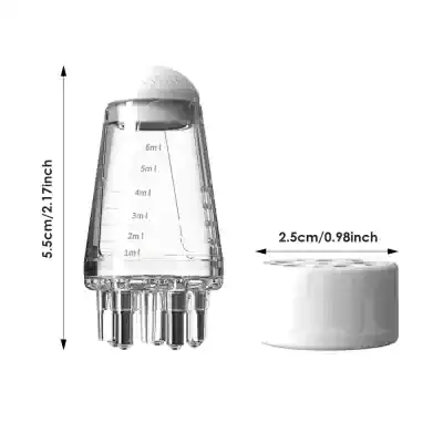 Precision medical droplet counter, clear plastic device with measurement markings for accurate fluid measurement, designed for healthcare and ophthalmology applications.