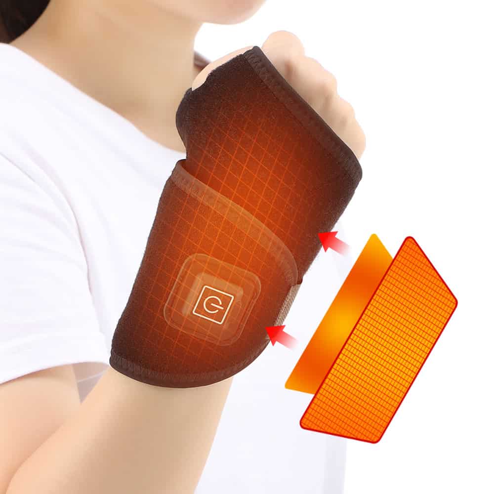 Infrared heating therapy elbow brace for pain relief, from Monalisa Store, combines heat technology and adjustable support for muscle and joint pain. Ideal for sports injuries and arthritis.