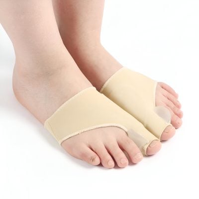 Silicone foot braces for plantar fasciitis, ankle support and foot pain relief, beige foot splints from Monalisa Medical store for optimal podiatry care.