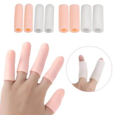 Silicone finger protectors for gloves, ideal for preventing blisters and enhancing grip, perfect for kitchen, gardening, or industrial use. Reusable and comfortable for daily wear.