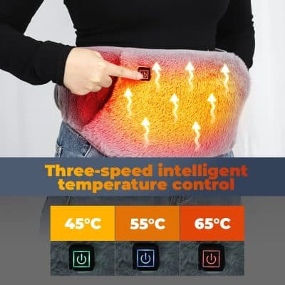 Warmful infrared heating pad for pain relief and muscle relaxation with three-speed temperature control.