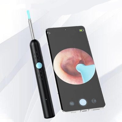 Endoscopic ear cleaning device with smartphone integration for safe, effective earwax removal and ear health monitoring.