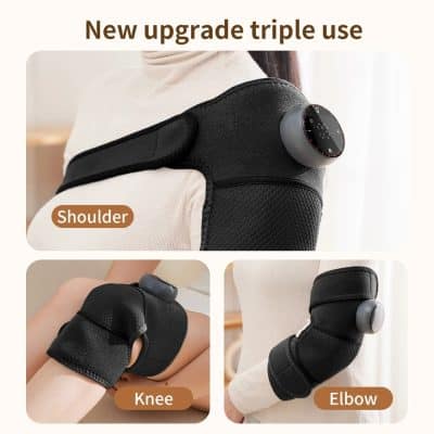 Comfortable shoulder brace with compact control dial for enhanced support and pain relief. Ideal for shoulder, knee, and elbow joint pain management and rehabilitation.