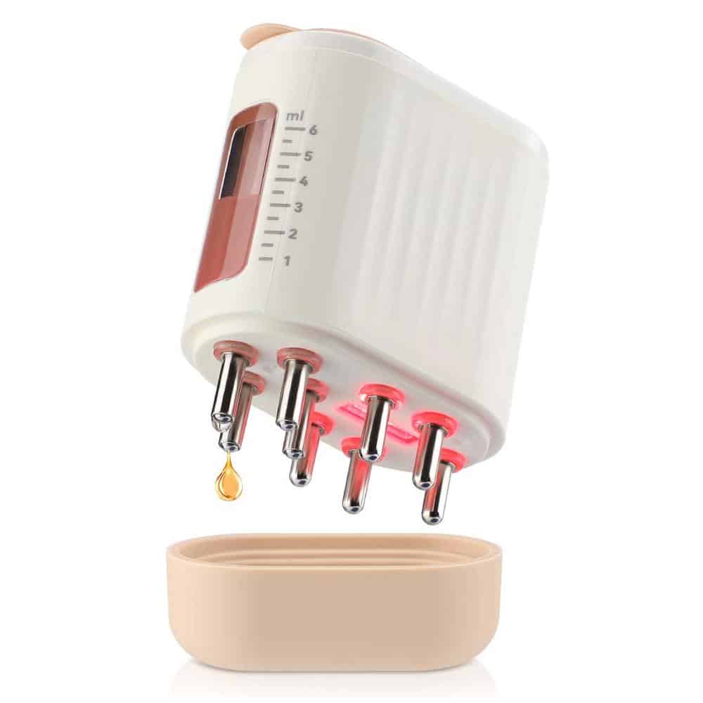 Precise medical essential oil diffuser with adjustable spray nozzles and LED lighting, ideal for aromatherapy, relaxation, and wellness. Compact design for home or spa use.