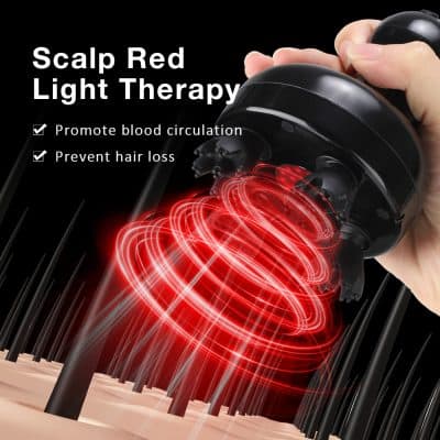 Red light therapy device for scalp treatment promoting blood circulation and preventing hair loss at Monalisa Store.
