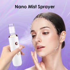 Nano Mist Sprayer for skincare hydration and facial misting, perfect for beauty routines. Compact device with easy operation, ideal for at-home or professional skin care use.