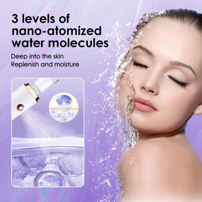 Nano-atomized water molecules skincare device, hydrating facial treatment, deep skin hydration, rejuvenate skin with nano water, Monalisa Medical Store.