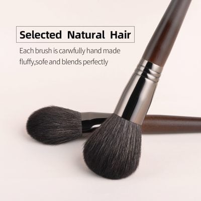 Luxury makeup brushes, natural hair bristles for flawless finish.