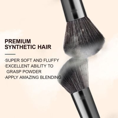 Luxurious synthetic makeup brush for flawless blending, soft and fluffy bristles, perfect for powder application, ideal for professional and salon use at Monalisa Store.